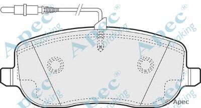 APEC BRAKING pad1224 -  Комплект тормозных колодок, дисковый тормоз